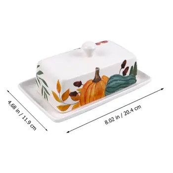 1 Buc Container Pentru Alimente Unt Farfurie Cu Capac Bucatarie Tacamuri Brânză Vas De Ceramica Cu Unt Cutie Cu Capac Vas Pentru Unt Cutie De Brânză