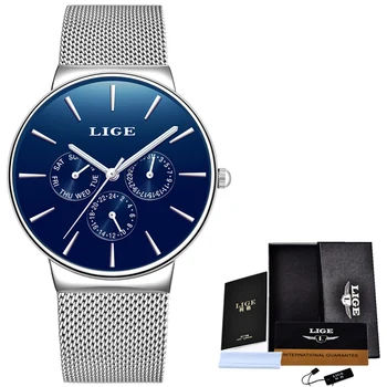 LIGE Moda Sport Mens Ceasuri de Top de Brand de Lux Ultra Subțire Casual Cuarț Ceas Barbati Data Impermeabil Ceasuri Relogio Masculino
