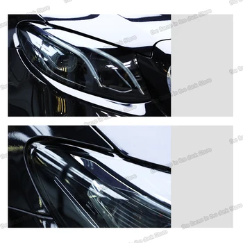 Lsrtw2017 TPU Auto Negru Transparent Faruri Folie de Protecție autocolant pentru Mercedes Benz E-Class w213 2016 2017 2018 2019 2020