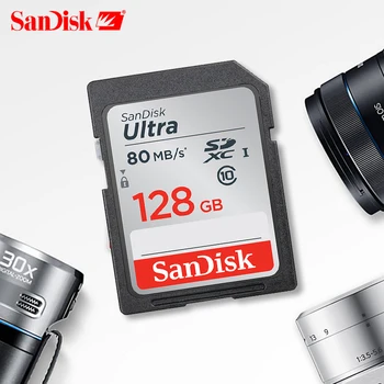 SanDisk Ultra 128GB 80MB/s Clasa 10 SD SDHC SDXC Card de Memorie SD card de 32GB 16GB 64GB pentru Suport Camera video Oficial Verificare