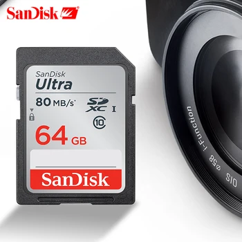 SanDisk Ultra 128GB 80MB/s Clasa 10 SD SDHC SDXC Card de Memorie SD card de 32GB 16GB 64GB pentru Suport Camera video Oficial Verificare