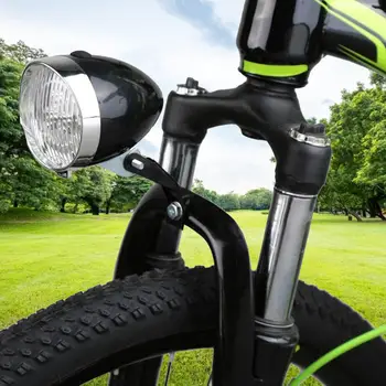 Retro Vintage Biciclete 3 LED-uri Faruri de Siguranță de Avertizare Lumina de Noapte cu Bicicleta Decor Negru Argintiu