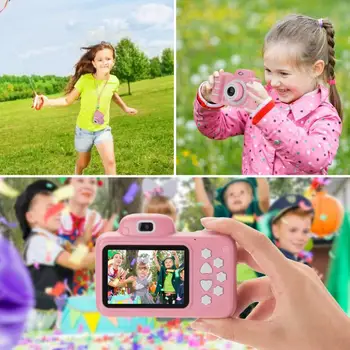 Copii de fotografiat digital pentru 3-10 ani băieți și fete, reîncărcabilă video HD camera pentru copii, mini-self-timer camera cu