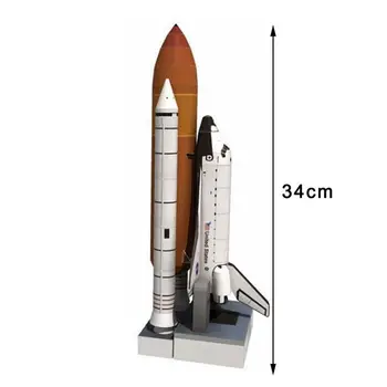1 Set de Copii DIY Spațiu de Transfer cu Modele de Avioane de Hârtie 1:150 Model Space Jucarii Handmade Adult Rachete de Învățământ Pentru Copii V6H8