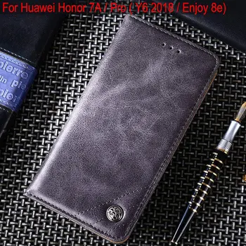 Pentru Huawei Honor 7a caz din Piele de Lux, Flip cover Stand Slot pentru Card de Cazuri Pentru Huawei Honor 7A Pro Y6 2018 funda Fără magneți