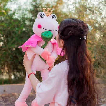 De Pluș Drăguț Broasca Jucărie Moale Animale Împăiate Frog Prince Roz Broasca Verde Păpuși Pentru Copii Ușă Afară De Jucării Moi Pentru Copii Cadouri