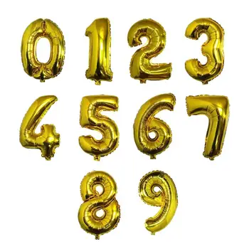10buc 32Inch Număr Baloane Folie Balon de Aur, Argint Albastru Digital Globos Nunta de Ziua Decor Petrecere Copil de Dus Provizii