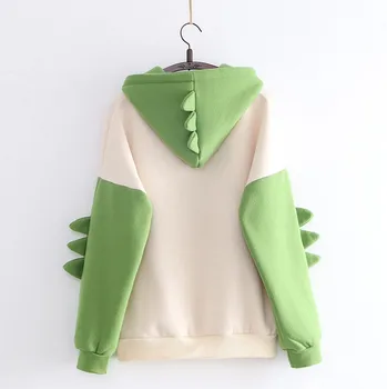 Femeie De Moda 2020 Primavara Pentru Femei De Moda Casual Maneca Lunga Print Îmbinare Dinozaur Tricoul Topuri Blusas Elegantes