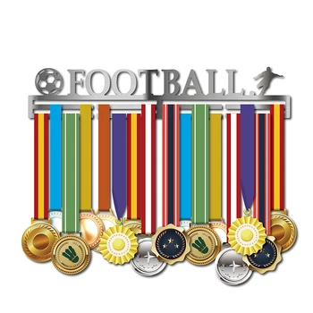 Fotbal medalie cuier din oțel Inoxidabil medalie cuier pentru fotbal Medalie de afișare rack