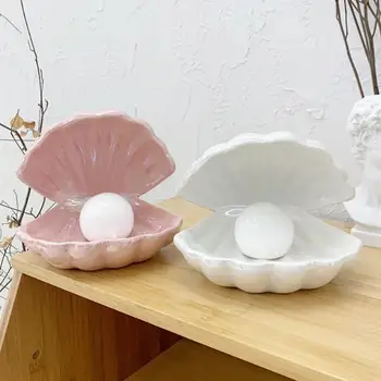 Ceramica Shell Pearl Lampa Decor Dormitor Lumina de Noapte Streamer Zână Shell pentru Fată Acasă Decorare Lampă de Noptieră Fata Cadou
