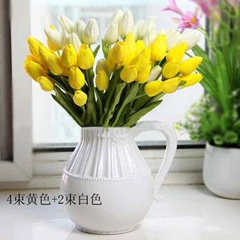 1 Buchet De 10 Capete De Fals Tulip Mătase Artificială De Flori Reale Atinge Buchet Biroul De Acasă Decor Nunta Flori Artificiale Decor Acasă