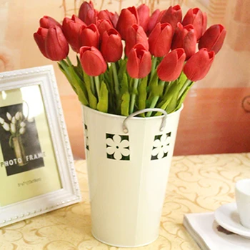 1 Buchet De 10 Capete De Fals Tulip Mătase Artificială De Flori Reale Atinge Buchet Biroul De Acasă Decor Nunta Flori Artificiale Decor Acasă
