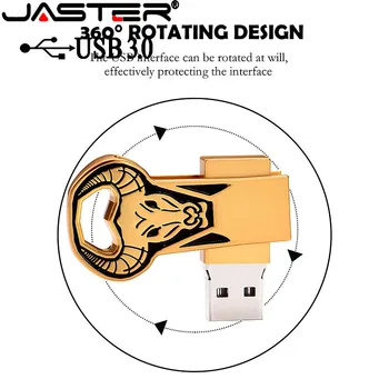 JASTER Memory-Stick USB 3.0 Driver Pen Flash Drive Rotating design, Usb JASTER Metal Cap de Taur-Cadou 8GB 16GB 64GB