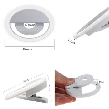 Noul USB de Încărcare Selfie Portabil Led Flash Camera de Fotografie de Telefon Inel de Lumina Consolidarea Fotografie pentru PC, Smartphone iPhone