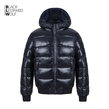 Blackleopardwolf 2020 geaca de Iarna pentru barbati Casual față-verso în Jos jacheta pilot de îmbrăcăminte pentru Bărbați Scurtă cu Glugă cu Fermoar Parka 3015