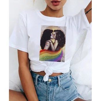 Lgbt tricou bisexual Dragoste Victorii lesbiene lesbiene lesbiene rainbow top t-shirt dragostea este dragoste tricou tricouri kawaii feminin