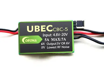 Corona CBC-5A UBEC de Intrare:4.8 V~20V Ieșire:5V-6V/7A Max