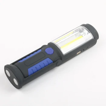USB Reîncărcabilă COB Lanterna LED-uri COB lumina benzi +1LED Lanternă de Mână de Lucru Lampă lanternă Magnetică Impermeabil de Urgență a CONDUS Lumina