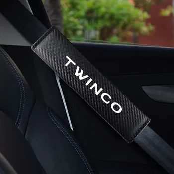 Fibra de Carbon Centura de Scaun Auto Tampoane Pentru Renault Twingo Loc Curea de Umăr Pad Pernă Acoperă Auto Accesorii de Interior