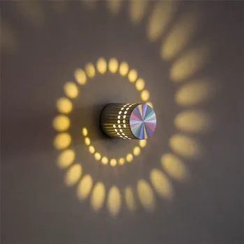 Super Rece/Cald Alb Spirala Gaura Lampă de Perete Suprafață Instala Lumină LED-uri de Iluminat KTV Lumina Decor Acasă 5.3*7cm Dropshipping