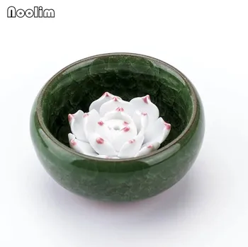 NOOLIM Creative Ceramica Lotus Castron Arzător de Tămâie Decor Acasă Aromoterapie Cădelniță de Utilizare În Ceainărie Manual Tămâie Stick Titular