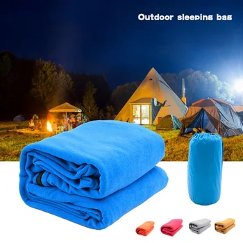 Portabil Ultra-lumină de Dormit Fleece Depozitare Sac Sac Polar fleece Polar în aer liber Camping Cort Pat de Călătorie Sac de Dormit Cald W1