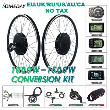 Într-o zi Biciclete Electrice Kit de Conversie 48V 1000W/1500W Fața BLDC Motor Hub 20/24/26/27.5/28/29 inch roti 700C Pentru E-bike