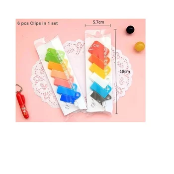 3 set/Lot Colorat Ușor de Clip Mini-Cărți de Hârtie Clipuri Agrafă de Marcaje de Papetărie de Birou Rechizite H6728