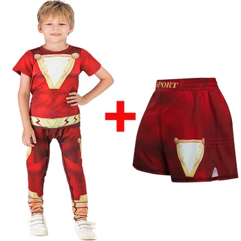 Copii MMA Două piese Box Set Tricouri de Compresie+Pantaloni Copii Rashguard de Formare Stramte T-Shirt, Pantaloni Haine Adolescenti