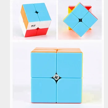 Qiyi Qidi 2x2x2 Viteză Magic Cube Buzunar Stickerless Puzzle Cub Profesional 2x2 Viteza Cub de Învățământ Jucării Amuzante Pentru Copii