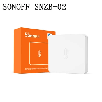 SONOFF SNZB-02 ZigBee Temperatură Și Senzor de Umiditate în Timp Real de notificare de baterie slabă WorksSONOFF ZigBee Pod eWeLink APP