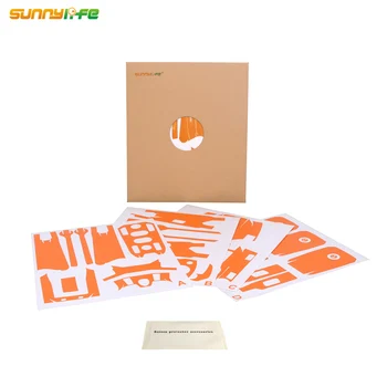 Sunnylife PVC Carbon Cereale Autocolante Piele pentru DJI MAVIC 2 PRO & ZOOM Drone Decal Baterie Braț Distanță Folie