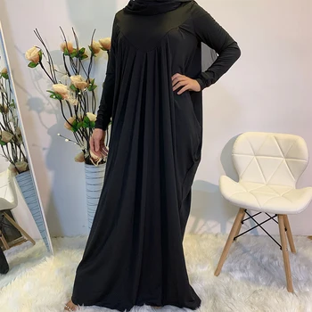 2020 Sosirile Noi Femeile Musulmane Maneca Lunga Rochie Maxi Islamic Abaya Seara Marina Spandex Rochii Plisate Orientul Mijlociu Marocan
