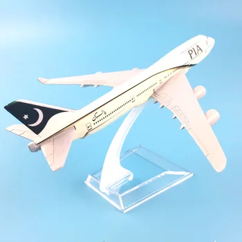 JASON TUTU 16cm Model de Avion, Avion Model Pakistan PIA Aeronave Boeing 747 Model de turnat sub presiune, Metal Avioane 1:400 De Avion de Jucărie Cadou