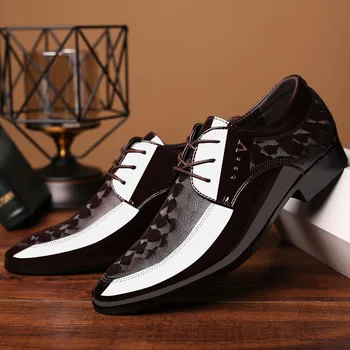 Merkmak 2019 Moda Dantelă-up Petrecerea de Nunta Pantofi Business din Piele Formale Pantofi Marime Mare 38-48 Bărbați Oxfords de sex Masculin Încălțăminte