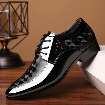 Merkmak 2019 Moda Dantelă-up Petrecerea de Nunta Pantofi Business din Piele Formale Pantofi Marime Mare 38-48 Bărbați Oxfords de sex Masculin Încălțăminte
