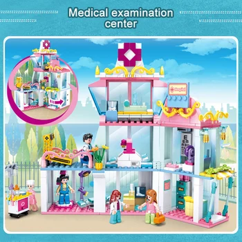 456Pcs Oraș Medicale Serie Spital Examen Medical Center Blocuri Asistenta Medicului Cifre Model Cărămizi Jucării Pentru Copil