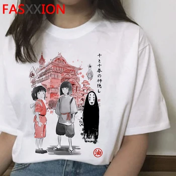 Kawaii Studio Ghibli Totoro Anime T-shirt Femei Harajuku Studio Ghibli Drăguț Tricou de Desene animate Amuzant Tricou Grafic de Top Teuri de sex Feminin