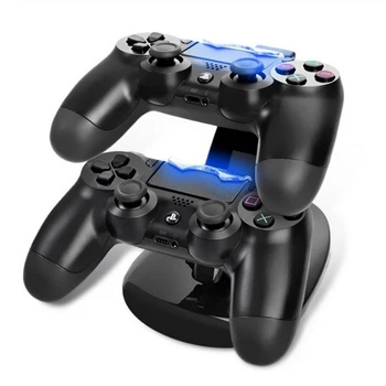WUIYBN PS4 Controler Încărcător Dock LED Dual USB Stand de Încărcare Stație de Leagăn Pentru Sony Playstation 4 PS4 Pro Slim Controller