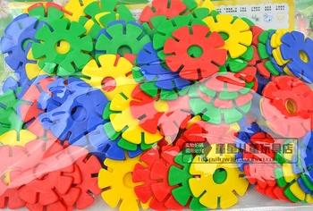 Gradinita Desktop Jucării Mari gros Fulg de nea foaie de blocuri de Plastic blocuri asamblate de Învățământ Preșcolar Jucarii