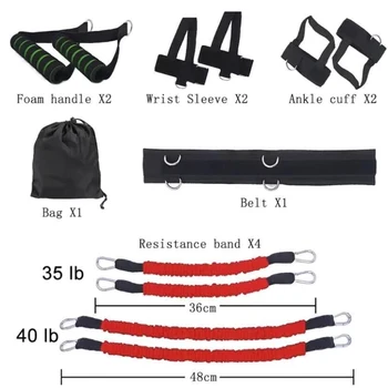 Noi 12 Piese Set Box Sari Trainer Kit Sări Rezistență Antrenor Echipamente De Fitness Elastic Multifunctional Puterea 2020