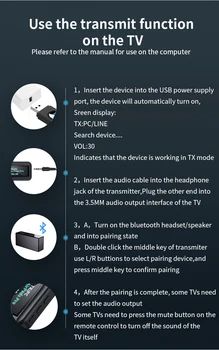 Tebe Receiver Audio Bluetooth Transmițător 5.0 cu OLED Afisa 2-IN-1 Wireless Mini Adaptor de 3,5 mm Jack AUX pentru TV Cască Masina
