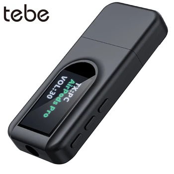 Tebe Receiver Audio Bluetooth Transmițător 5.0 cu OLED Afisa 2-IN-1 Wireless Mini Adaptor de 3,5 mm Jack AUX pentru TV Cască Masina