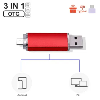 OTG USB Flash Drive 4GB 8GB 16GB 32GB 64GB pendrive pentru Telefon Inteligent Android Metal usb OTG USB 2.0 stick de memorie