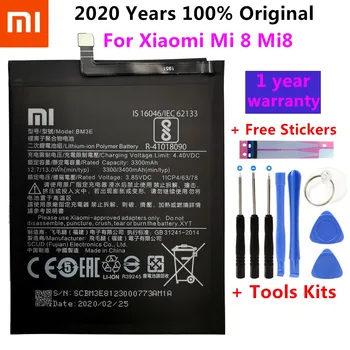 Telefon Original, Baterie BM3E pentru Xiaomi Mi 8 Mi8 M8 Real 3400mAh de Înaltă Calitate Baterie de schimb
