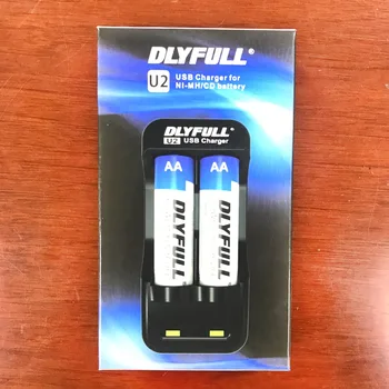 Dlyfull U2 Încărcător de Baterie 2 sloturi ni-mh, ni-cd 1,2 v AA AAA încărcător Cu USB cu LED-uri chargeur gramada baterii