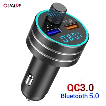 Bleutooth V5.0 Încărcător de Mașină QC3.0 Adaptor Telefon Mobil Inteligent de Încărcare Rapidă Handsfree Pentru iPhone Xiaomi Universal LED Display