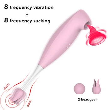 2 în 1 G-Spot Vibratoare pentru Femei Vaginale Supt Stimulator Clitoris Vagine Orgasm Biberon Masaj Adult Jucarii Sexuale pentru Femei AV