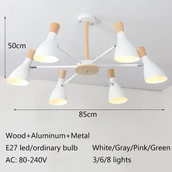 Nordic de lemn candelabru LED rândul său, să candelabru modern luat masa, led lumina plafon de viață lampă de tavan dormitor LED lumini plafon