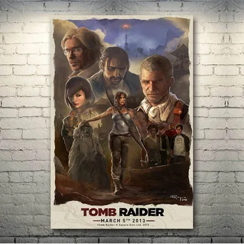 Tomb Raider Lara Croft Joc de Artă Pânză de Mătase Poster de Imprimare 13x20 24x36 inch Pentru Camera de zi de Decorare Perete-004